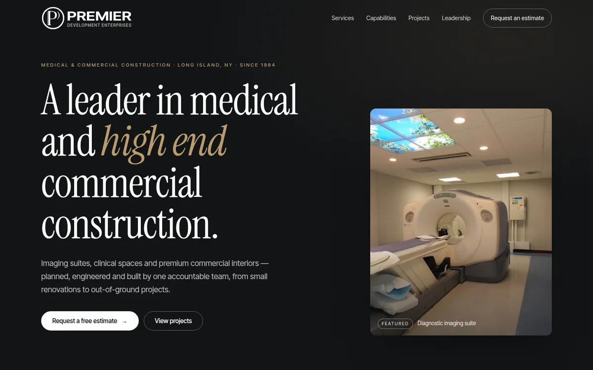 The new Premier Development Enterprises website